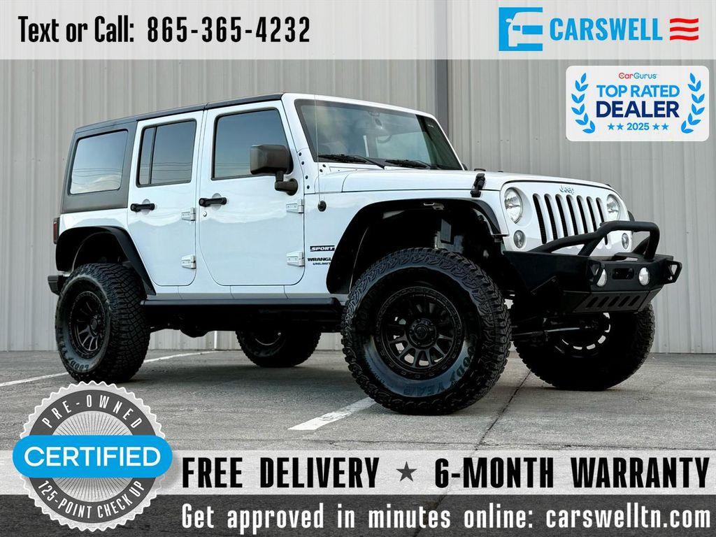used 2016 Jeep Wrangler Unlimited car, priced at $18,500