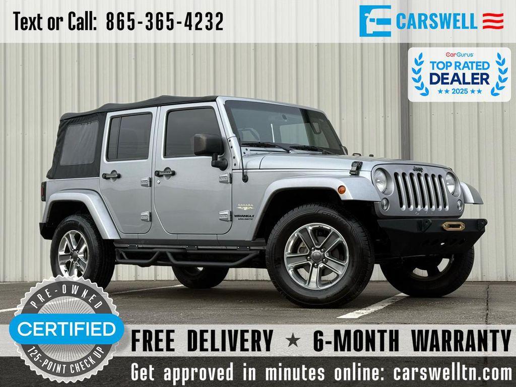 used 2015 Jeep Wrangler Unlimited car, priced at $16,898