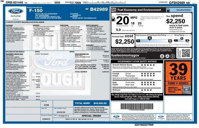 used 2016 Ford F-150 car, priced at $17,999