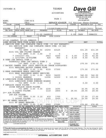 used 2022 Ram 1500 car, priced at $43,654