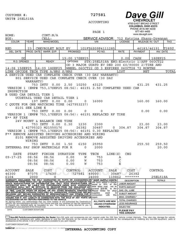 used 2023 Chevrolet Bolt EUV car, priced at $20,975