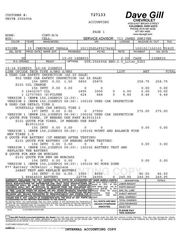 used 2015 Chevrolet Impala car, priced at $10,795