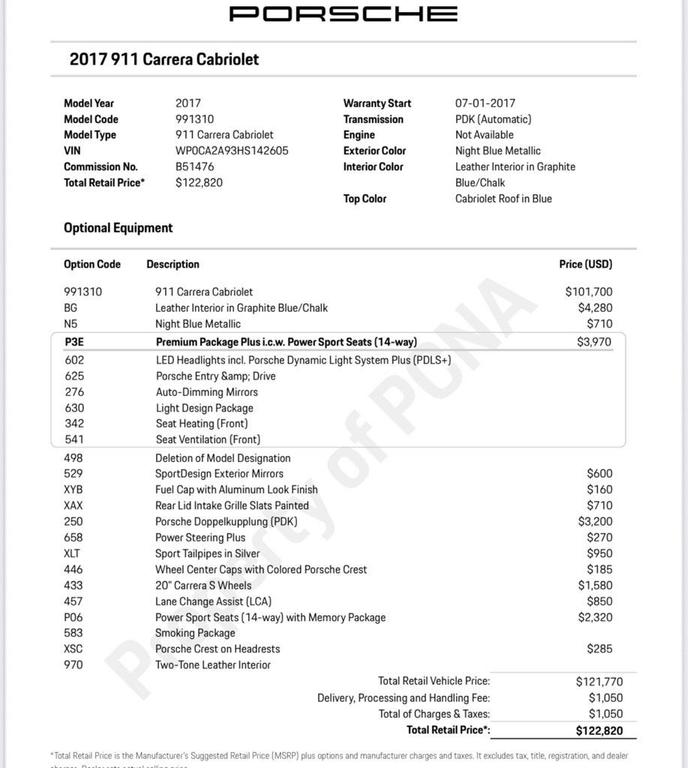 used 2017 Porsche 911 car, priced at $87,800