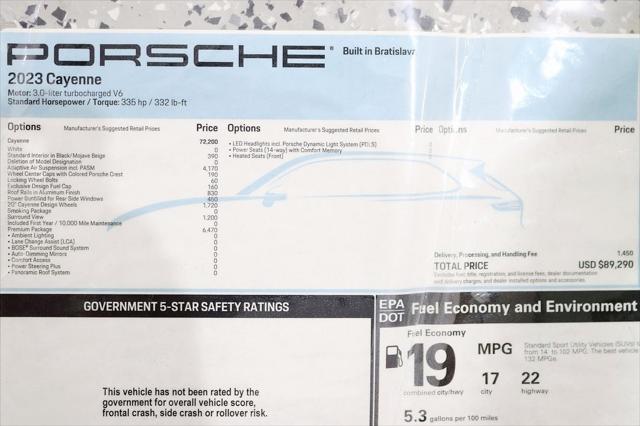 used 2023 Porsche Cayenne car, priced at $69,990