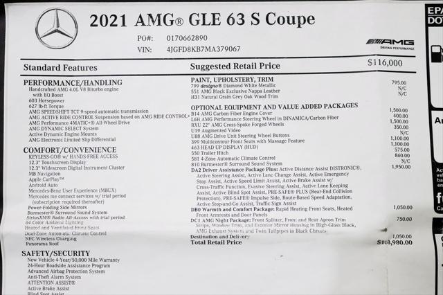 used 2021 Mercedes-Benz AMG GLE 63 car, priced at $77,800