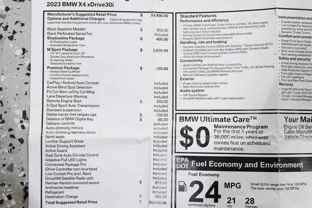 used 2023 BMW X4 car, priced at $41,800