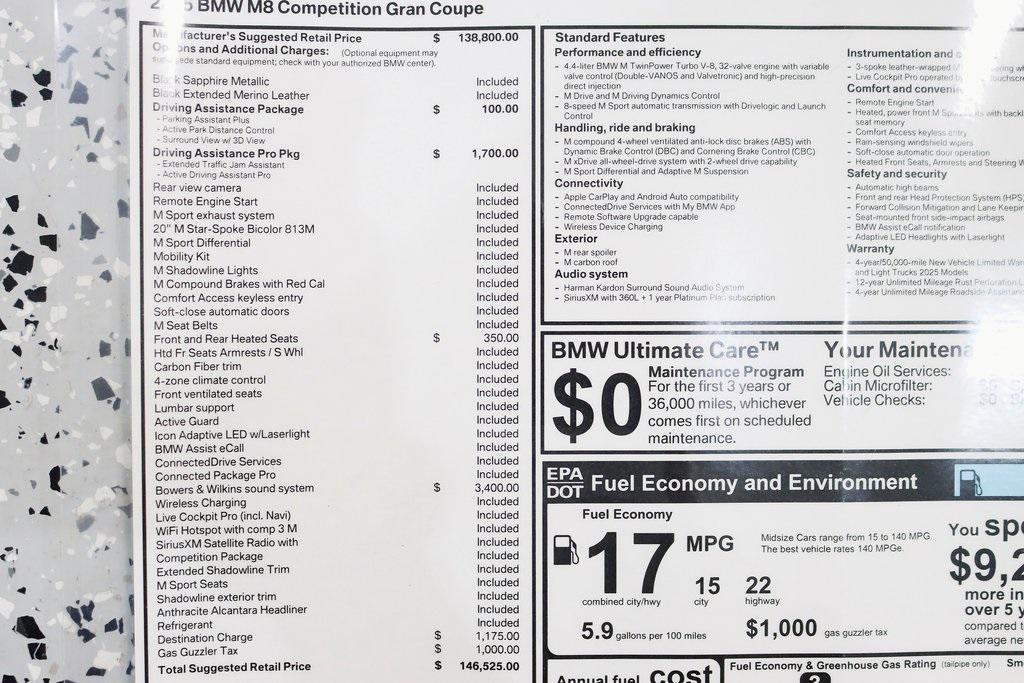 used 2025 BMW M8 Gran Coupe car, priced at $119,800