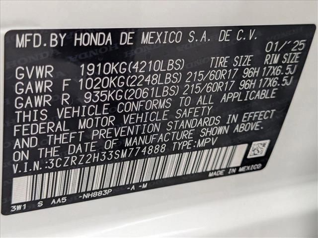 new 2025 Honda HR-V car, priced at $28,750