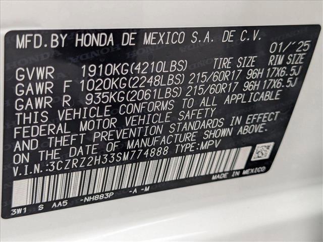 new 2025 Honda HR-V car, priced at $28,299