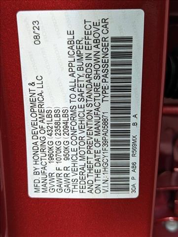 new 2023 Honda Accord car, priced at $31,160