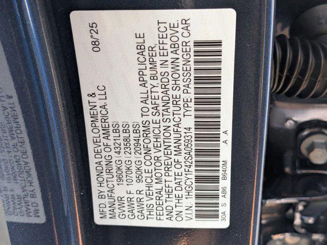 new 2025 Honda Accord car, priced at $31,710