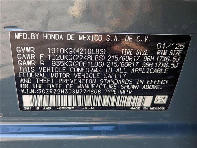 new 2025 Honda HR-V car, priced at $28,750