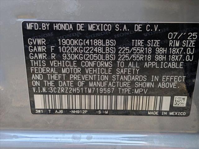new 2026 Honda HR-V car, priced at $31,350