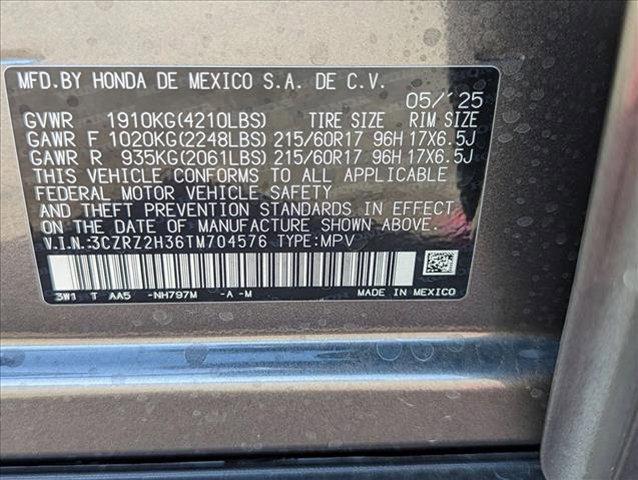 new 2026 Honda HR-V car, priced at $29,095