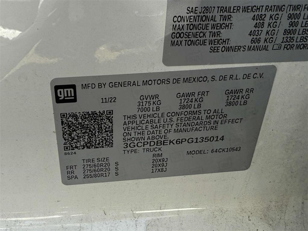 used 2023 Chevrolet Silverado 1500 car, priced at $38,352