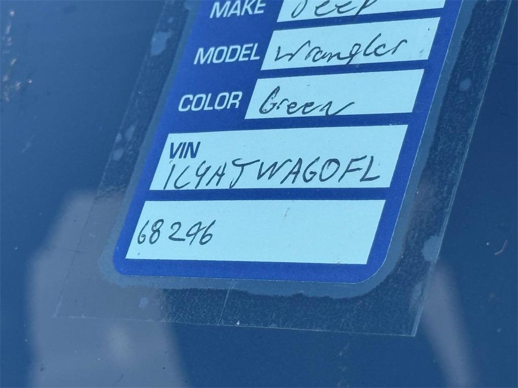 used 2015 Jeep Wrangler car, priced at $15,000
