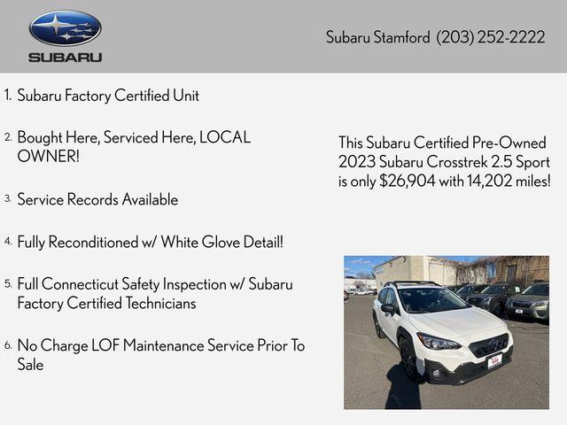 used 2023 Subaru Crosstrek car, priced at $27,138