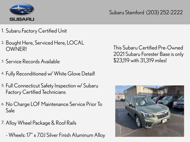 used 2021 Subaru Forester car, priced at $23,119