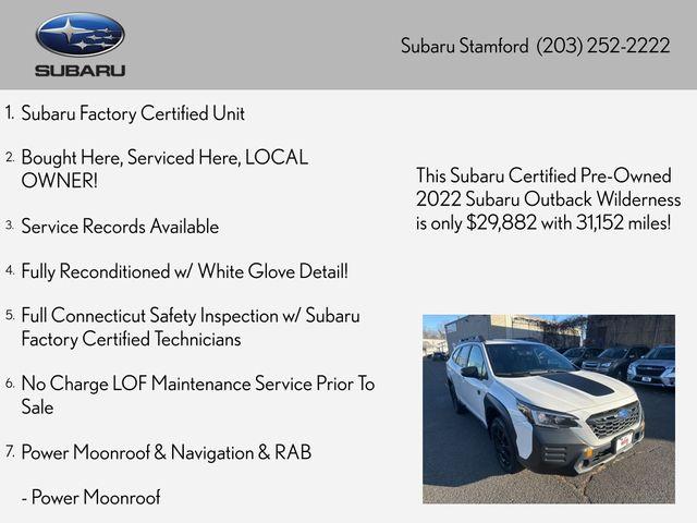 used 2022 Subaru Outback car, priced at $29,882