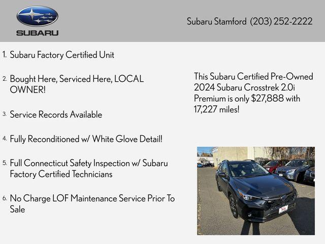 used 2024 Subaru Crosstrek car, priced at $27,888