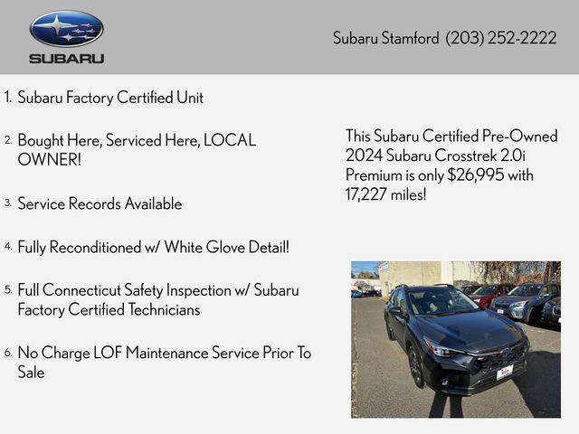 used 2024 Subaru Crosstrek car, priced at $27,888