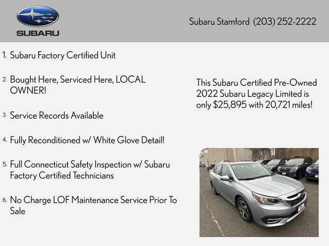 used 2022 Subaru Legacy car, priced at $26,356