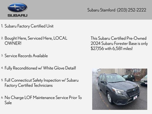 used 2024 Subaru Forester car, priced at $27,156