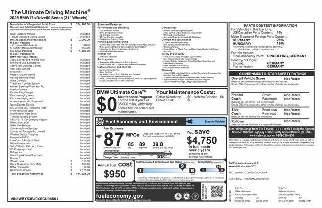 used 2025 BMW i7 car, priced at $119,950