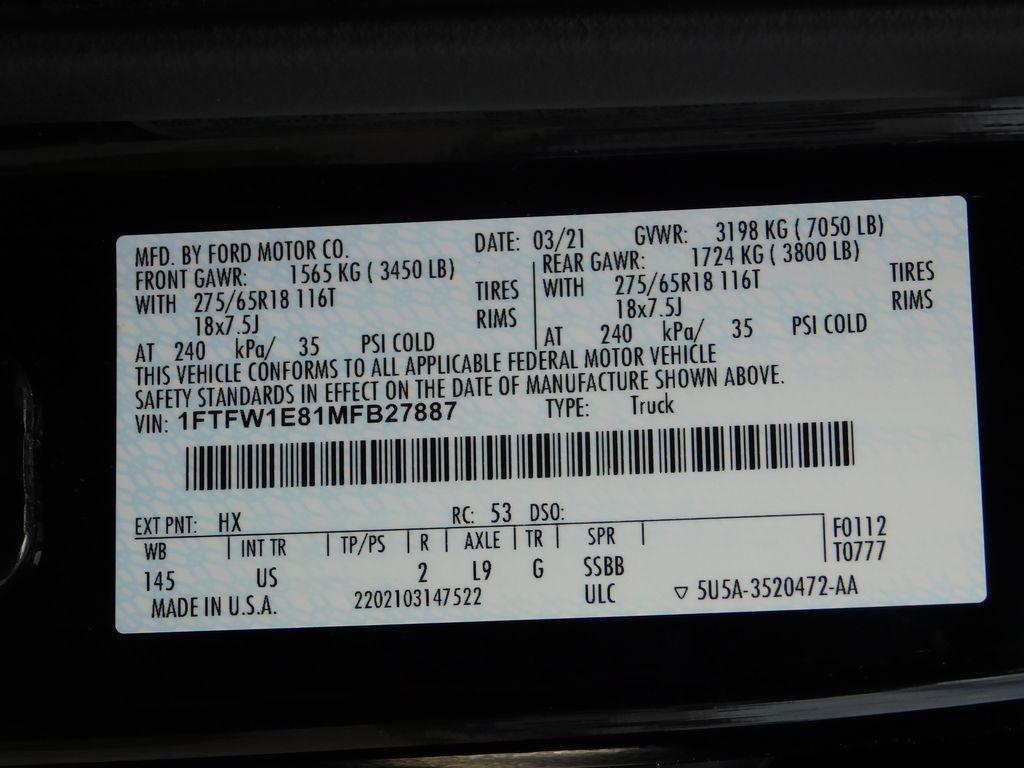 used 2021 Ford F-150 car, priced at $40,913