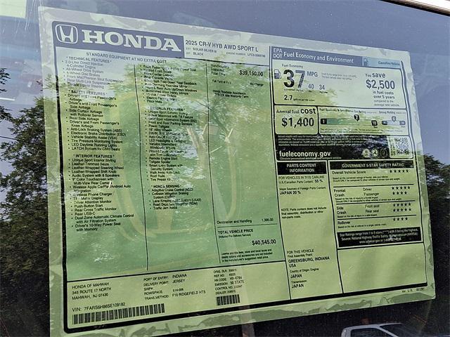 new 2025 Honda CR-V Hybrid car, priced at $40,545