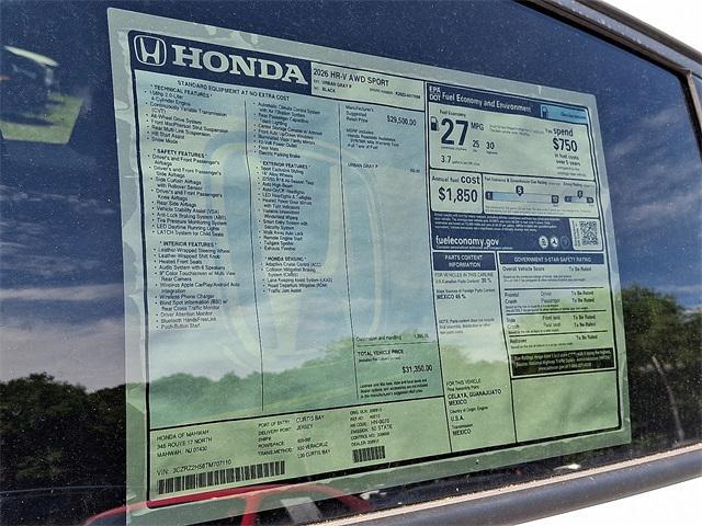 new 2026 Honda HR-V car, priced at $31,350