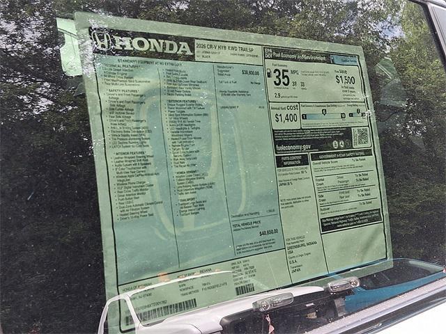 new 2026 Honda CR-V Hybrid car, priced at $40,650