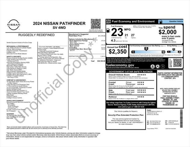 used 2024 Nissan Pathfinder car, priced at $34,986