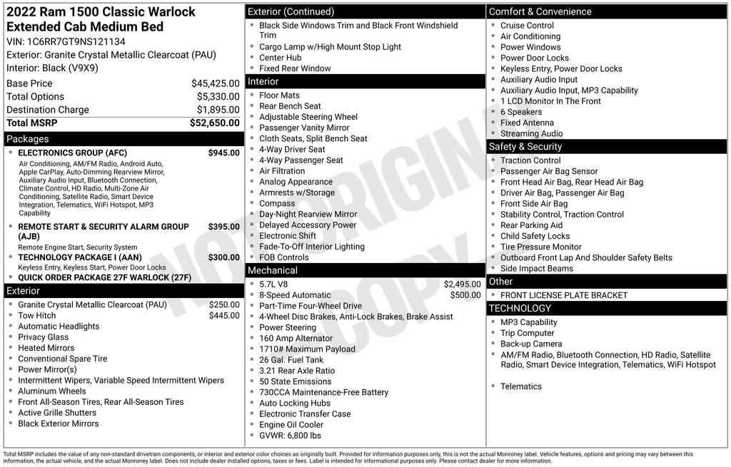 used 2022 Ram 1500 Classic car, priced at $32,994