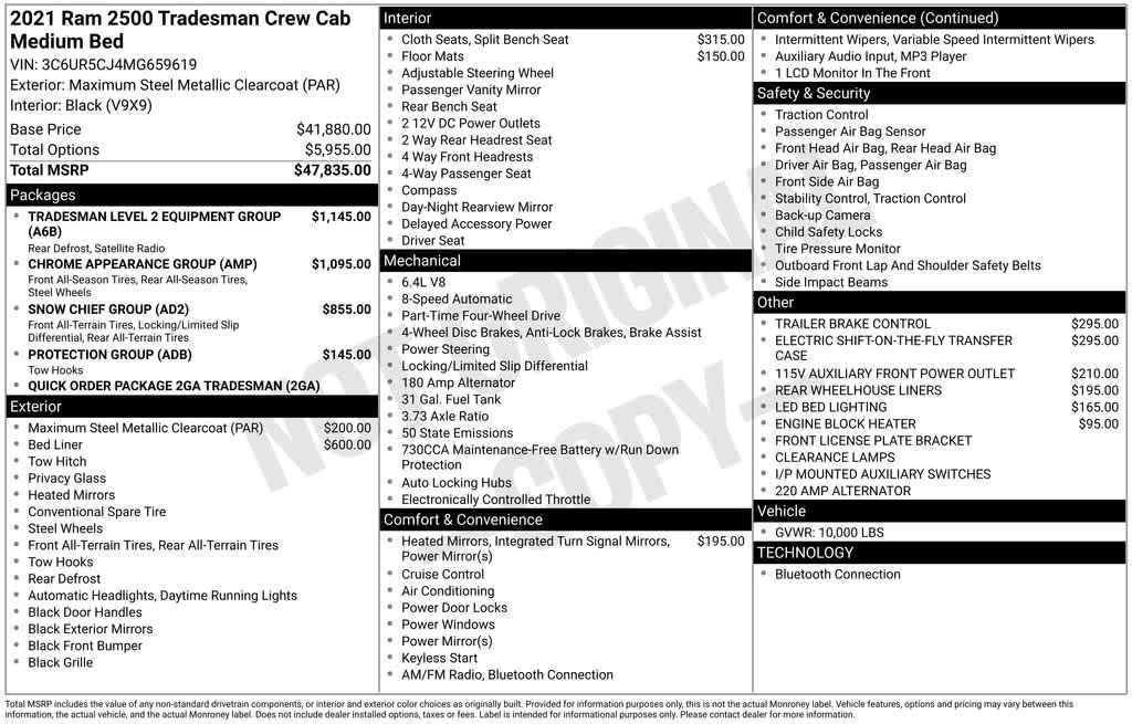 used 2021 Ram 2500 car, priced at $38,473