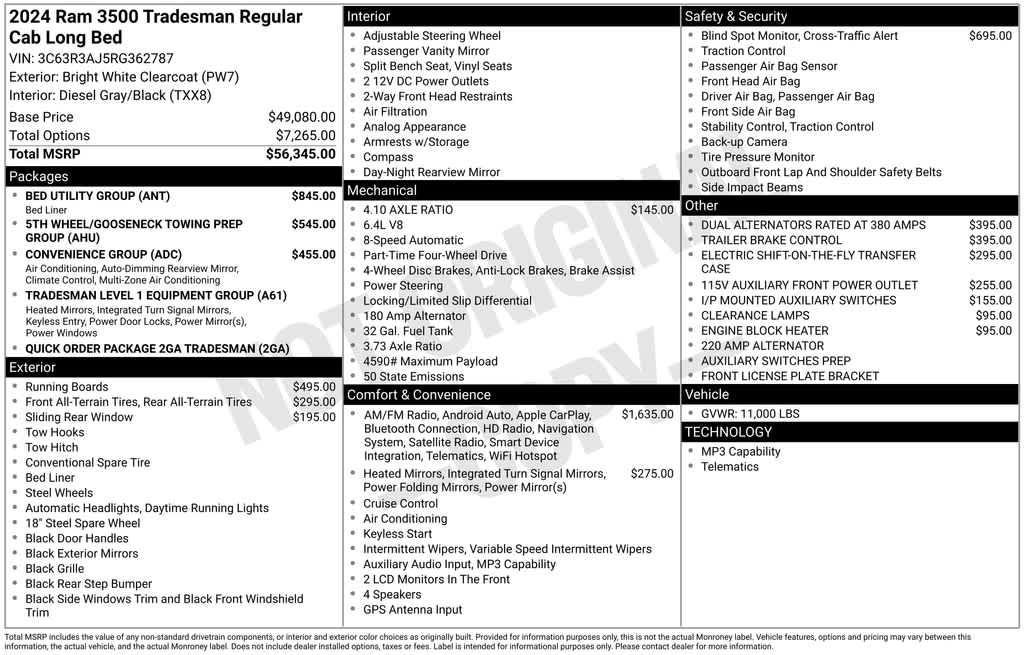 used 2024 Ram 3500 car, priced at $48,979