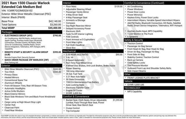 used 2021 Ram 1500 Classic car, priced at $27,999