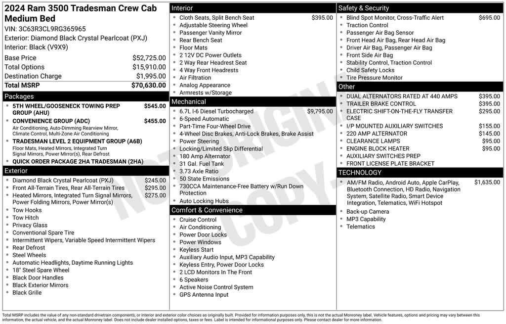 used 2024 Ram 3500 car, priced at $58,277