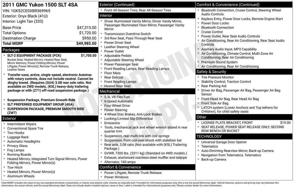 used 2011 GMC Yukon car, priced at $4,998