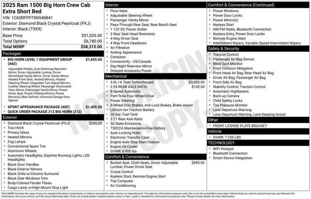 used 2025 Ram 1500 car, priced at $46,987