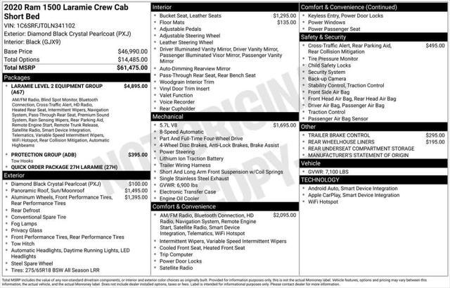 used 2020 Ram 1500 car, priced at $34,932