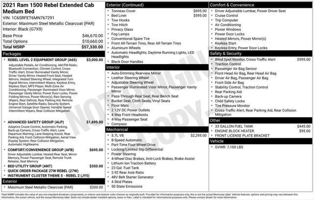 used 2021 Ram 1500 car, priced at $37,987