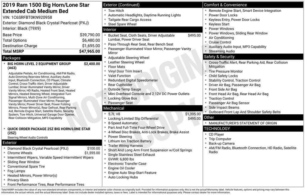 used 2019 Ram 1500 car, priced at $22,860