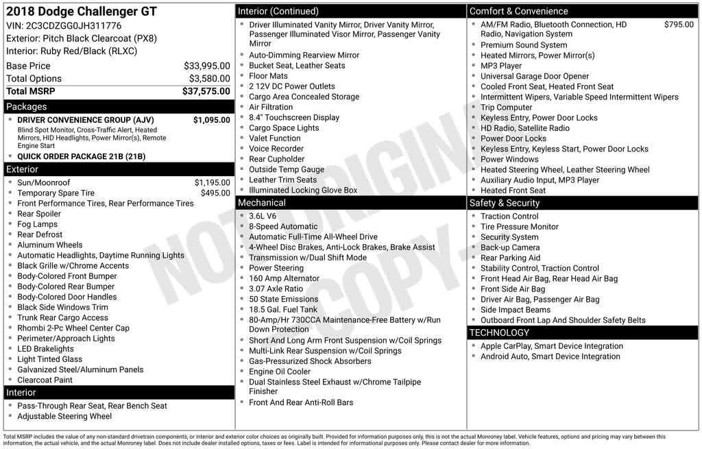 used 2018 Dodge Challenger car, priced at $17,956