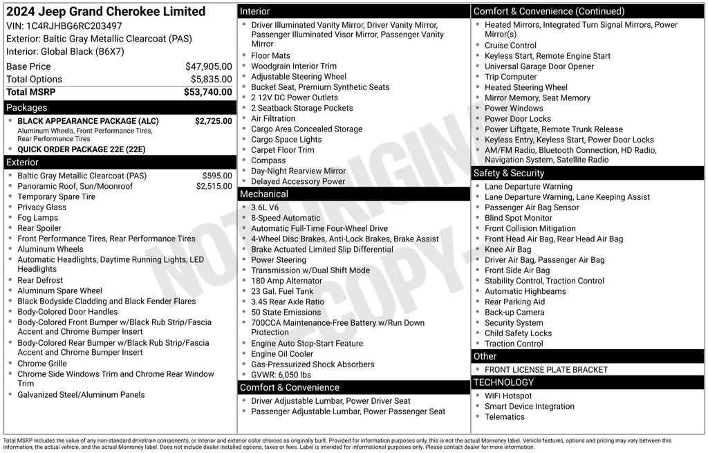 used 2024 Jeep Grand Cherokee car, priced at $40,987