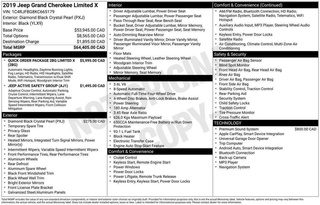 used 2019 Jeep Grand Cherokee car, priced at $25,394