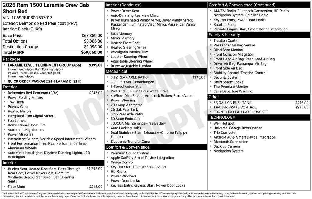 used 2025 Ram 1500 car, priced at $49,947