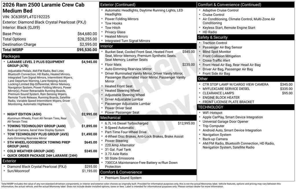 new 2026 Ram 2500 car, priced at $83,894