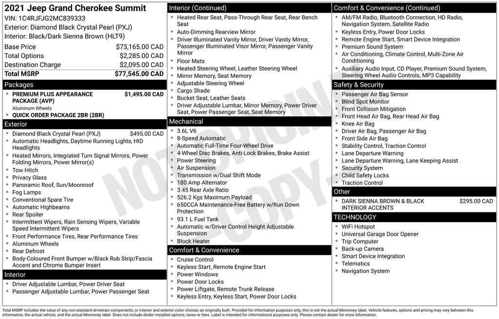 used 2021 Jeep Grand Cherokee car, priced at $28,688