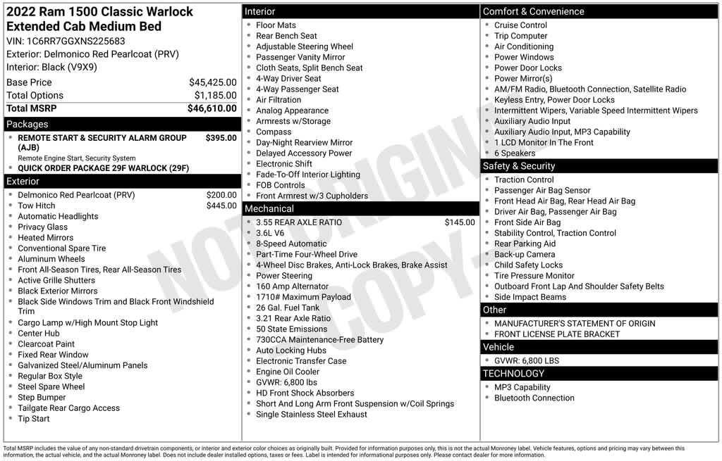 used 2022 Ram 1500 Classic car, priced at $33,473